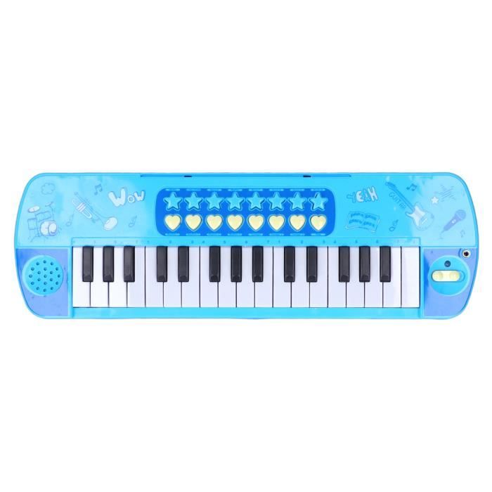 Clavier électronique Enfant 37 Touches Avec Microphone - Feuilles De Piano, Tabouret Inclus - Apprentissage Musical Ludique