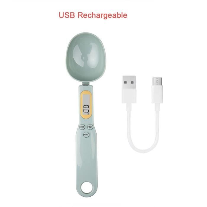 Balance cuisine,Light Green(USB)-500g-0.1g--Balance de cuisine numérique  LCD, cuillère à mesurer le poids des aliments, cuillère à c - Cdiscount  Electroménager
