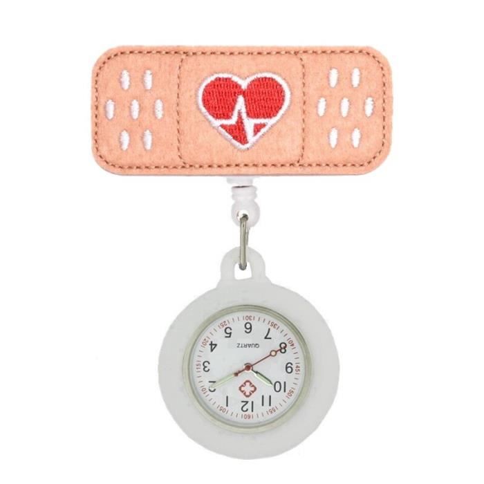Montre De Poche Infirmière/médecin Avec Clip - Cadran Numérique - Chaine Incluse - Pour Personnel Soignant