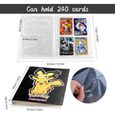 Porte Carte ,  Carte Album, Classeur pour , Livre de Cartes Livre de Cartes de Collection Pokémon, 30 Pages Cap-1