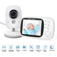 Moniteur Bébé, 2NLF Babyphone Caméra Vidéo Bébé Surveillance Numérique sans Fil avec 3.2 Inches LCD, VOX, Vision Nocturne, Communica-1