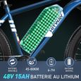 HITWAY vélo électrique VAE Bleu, VTT électrique, 26" x 3.0 Ville E-Bike, Batterie au Lithium Amovible 48V15AH, Shimano 7 Vitesses-1