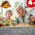 LEGO 76944 Jurassic World LEvasion du T. Rex, Figurines et Jouet de Dinosaures, avec Voiture, Helicoptere et Aeroport, pour E-1