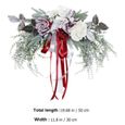 1pc décor suspendu à la guirlande de Noël de ornements de couronne fleur-plante artificielle - fleur sechee vase - coupe - fleur-1