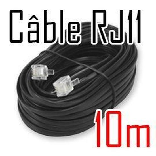 Generic Câble RJ11 10m Rallonge ADSL Cordon téléphonique fixe