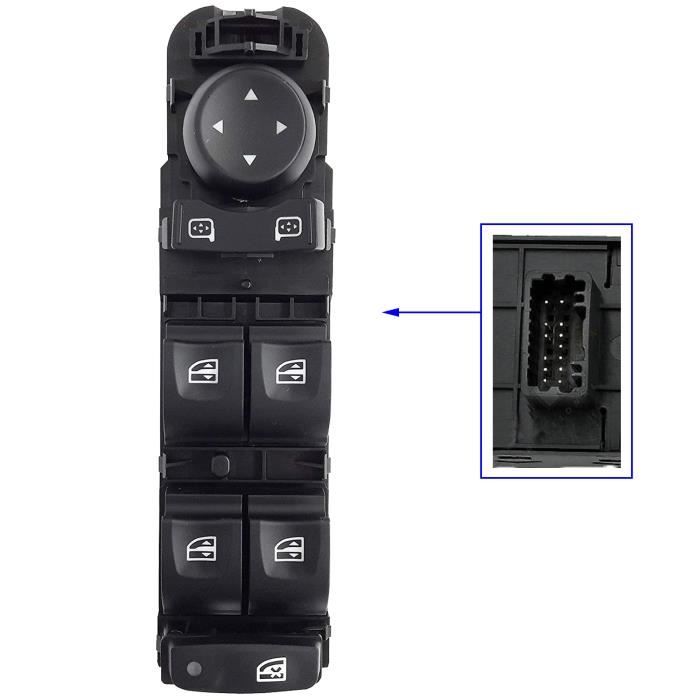 Bouton Commande Vitre électrique Avant Gauche Pour Renault Megane 3, Laguna 3, Fluence - Référence 254000015R - 13