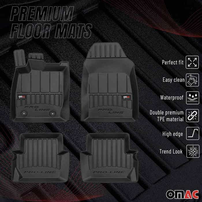 OMAC Tapis de sol en caoutchouc pour Ford Fiesta 2017-2023 Noir