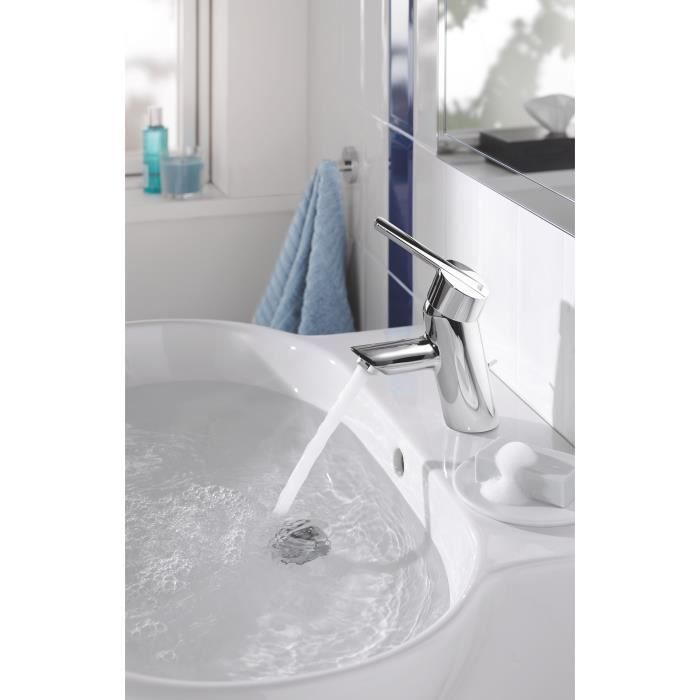 Mitigeur lavabo GROHE Quickfix Feel avec tirette et vidage taille L -  Installations salles de bain - Achat & prix