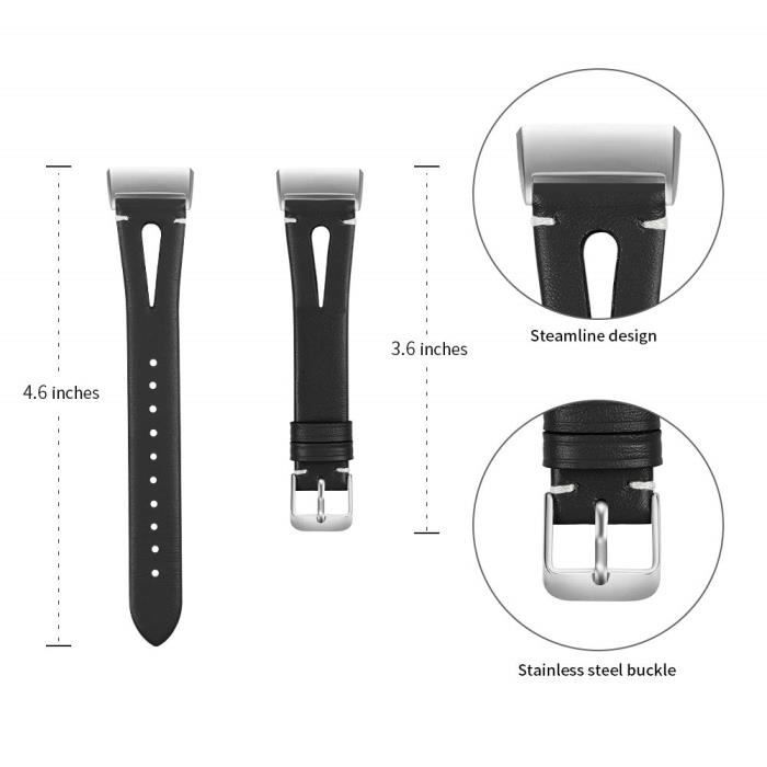 Compatible avec Bracelet Fitbit Charge 4 Charge 3 Bracelet Cuir
