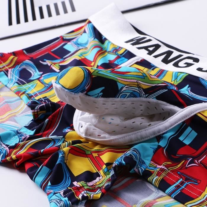 Sous v tement Boxer Ultra fin en soie glac e pour homme sous