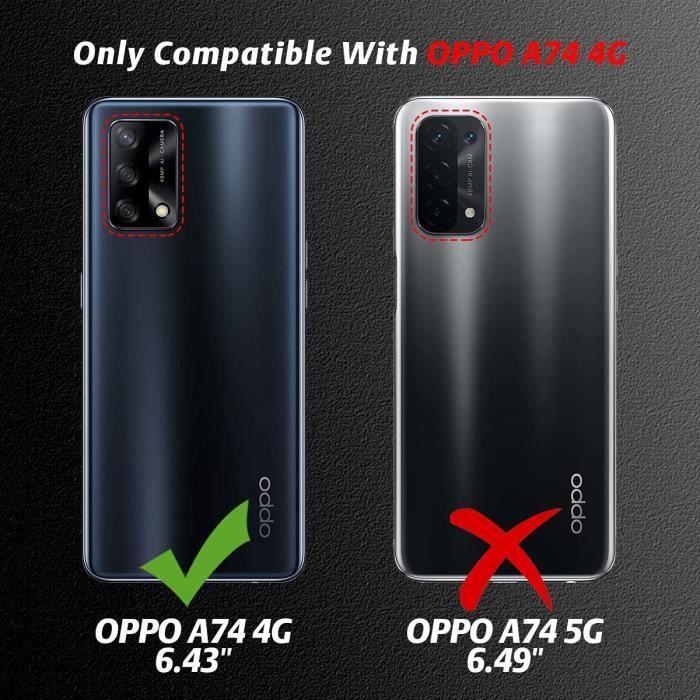 Pack Protection OPPO A74 4G : 2 Films Verre Trempé + Coque - Novago Neuf