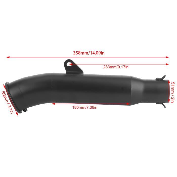 Embout Arrière Silencieux Échappement Moto 38-51mm - Universel Honda Yamaha Suzuki Kawasaki BMW Aprilia, Look Sport Noir