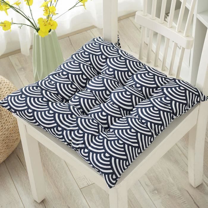 Hixingo Galette De Chaise Carrée Antidérapante 40x40x5cm Beige - Coussin Confortable Intérieur Extérieur