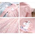 Robe de princesse en maille licorne Robes d'été pour tout-petits Vêtements pour filles la0311drs02wq Noir-2