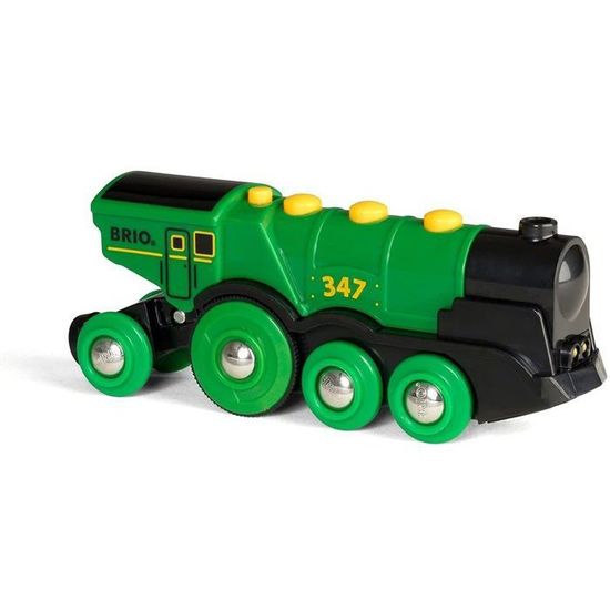 Locomotive Rouge Puissante à piles BRIO - Circuit de train en bois - Ravensburger - Dès 3 ans - 33592