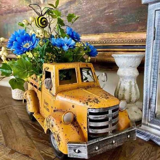 Résine Camion Jardin Décoration Camion Pot de Fleur Décoration de Jardin En  Plein Air dans Le Plancher des Pots de fleurs Vert - Cdiscount Jardin
