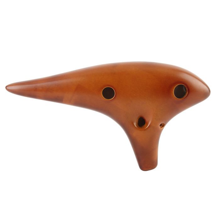 Ocarina En Porcelaine Pour Enfants - Instrument à Vent 6 Trous, Bleu Marine, 9 Cm - Parfait Pour Débutants