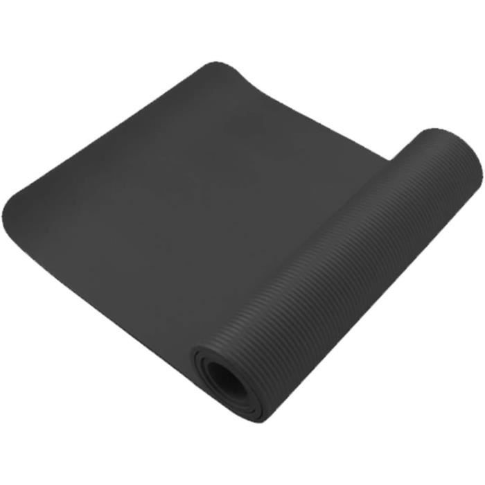 Tapis d'exercices ultra épais pliable et transportable en Nylon noir
