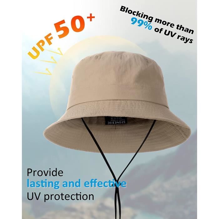 Waterproof Bucket Hat for Women Men Rain Hat UPF 50 Wide Brim Boonie Sun Hat Foldable Summer Floppy Beach Fishing Safari Hat