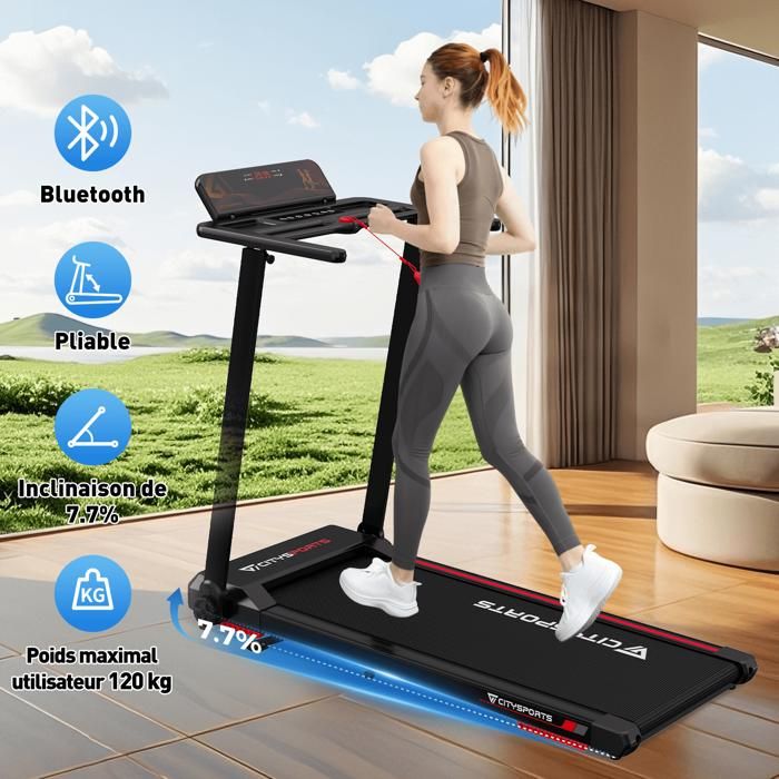 GBLY Tapis De Course Pad Avec Inclinaison 1-6km/h Tapis Roulant Electrique Pliable Pour La Maison 0 6 Tapis Roulant Pour Domicile 20 Ch Avec Ecran Led Telecommande Pour Maison Et Bureau 88702646