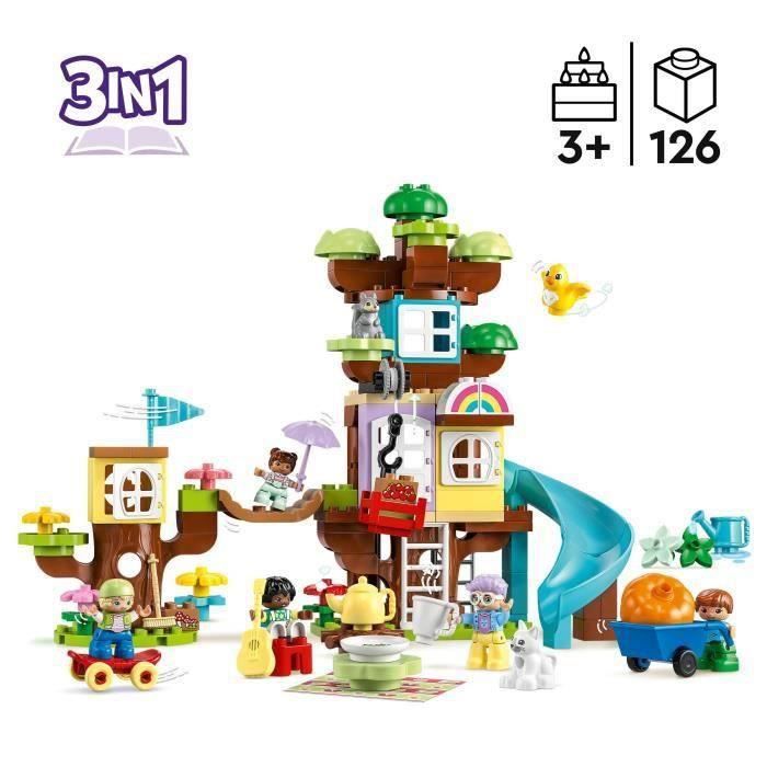 LEGO DUPLO 10993 La Cabane dans l'Arbre 3-en-1, Jouet Éducatif pour Enfants  Des 3 Ans, avec Briques - Cdiscount Jeux - Jouets
