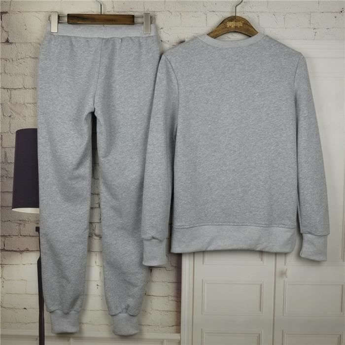 Survêtement Femme 2 Pièces – Haut Manches Longues + Pantalon Jogging – Élégant, Confort, Poches – Parfait Maison, Sport, Sortie