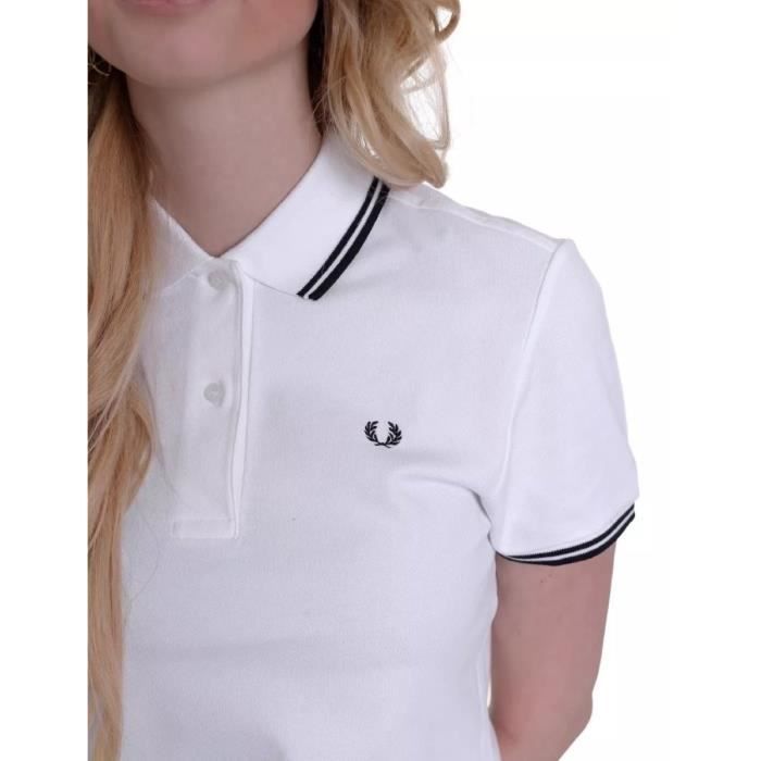 Fred perry polo blanco outlet
