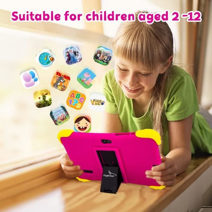 EagleSoar Tablette Enfants 10 Pouces Android 13 Tablette pour Enfant 3Go  RAM 32Go ROM Quad Core Tablette Enfants avec WiFi,Contrôle Parental, Mode