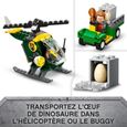 LEGO 76944 Jurassic World LEvasion du T. Rex, Figurines et Jouet de Dinosaures, avec Voiture, Helicoptere et Aeroport, pour E-3