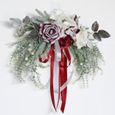 1pc décor suspendu à la guirlande de Noël de ornements de couronne fleur-plante artificielle - fleur sechee vase - coupe - fleur-3