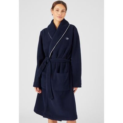 Robe de chambre Le Slip Francais x Damart Maille polaire douce Navy blazer Navy blazer Cdiscount Pret a Porter