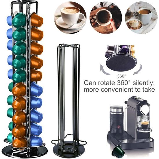 Support Pour Capsules De Café En Métal Noir - Organisateur Mural Compatible K-Cup - Économisez De L'Espace