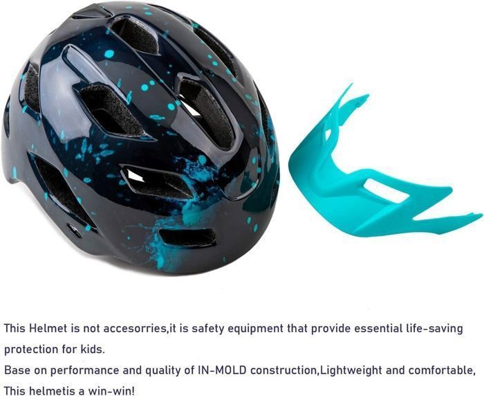 Casque Enfant Réglable 50-57cm Lumière LED Casque Vélo Enfant Réglable 3-14 Ans Avec Lumière LED - Léger Et Sécuritaire Pour Vélo, Trottinette Et Patinage Casque Vélo Réglable