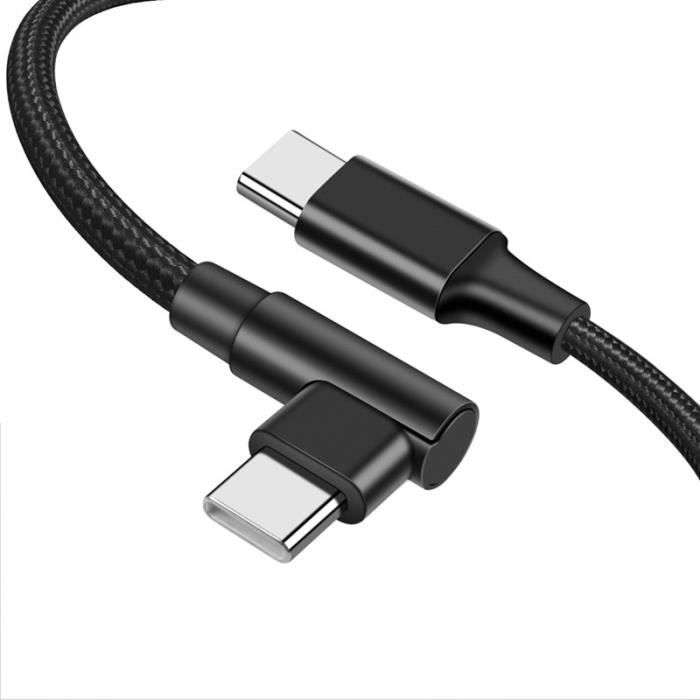 Câble USB Type-C PD 100W Pour Recharge Rapide, Cordon De Chargeur USB-C  Vers USB-C Pour IPhone 15, Macbook, Samsung Et Xiaomi - Baseus