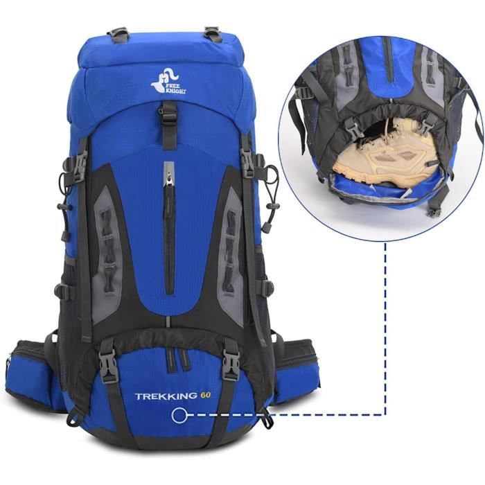 Meitianfacai Sac à Dos de Randonnée 50L, Sac de Camping, Sac à Dos Léger 45+5 Litres