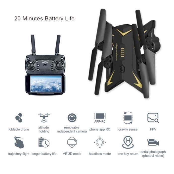 KY601S Drone 20 Minutes Temps de Vol WIFI FPV RC Quadcopter Drone