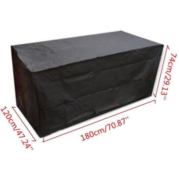 Housse De Protection Étanche Pour Table De Jardin 120*120*74 cm -  Couverture de table - noir - Cdiscount Jardin