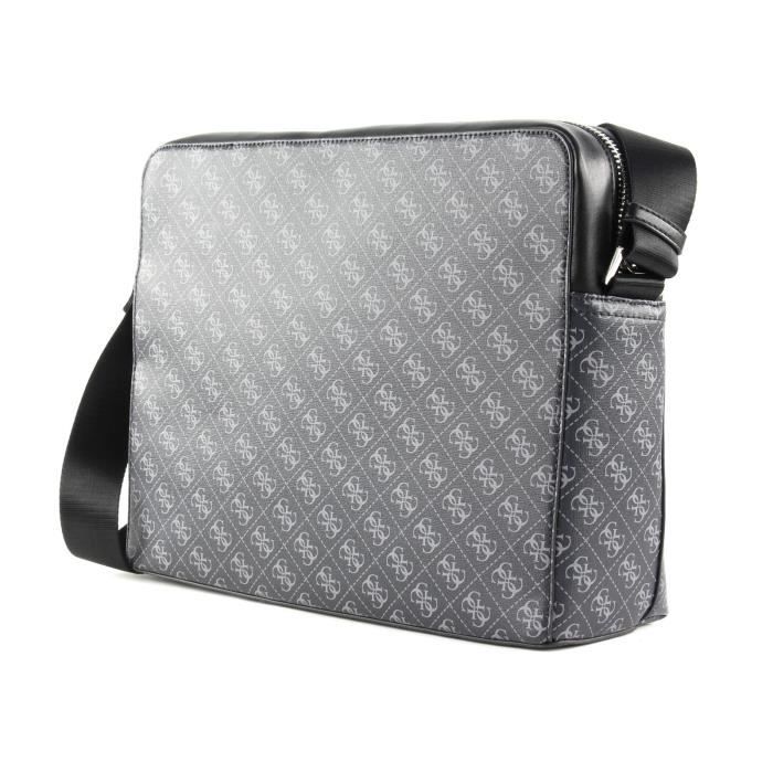 GUESS sacoche homme noir gris Noir Gris Cdiscount Bagagerie Maroquinerie