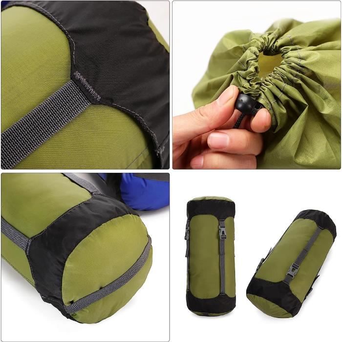 SAC A LANGER Sac de Couchage de Compression Étanche Housse de Compression  Sac de Stockage pour Camping Voyage Randonnée Vert armée M - Cdiscount Sport