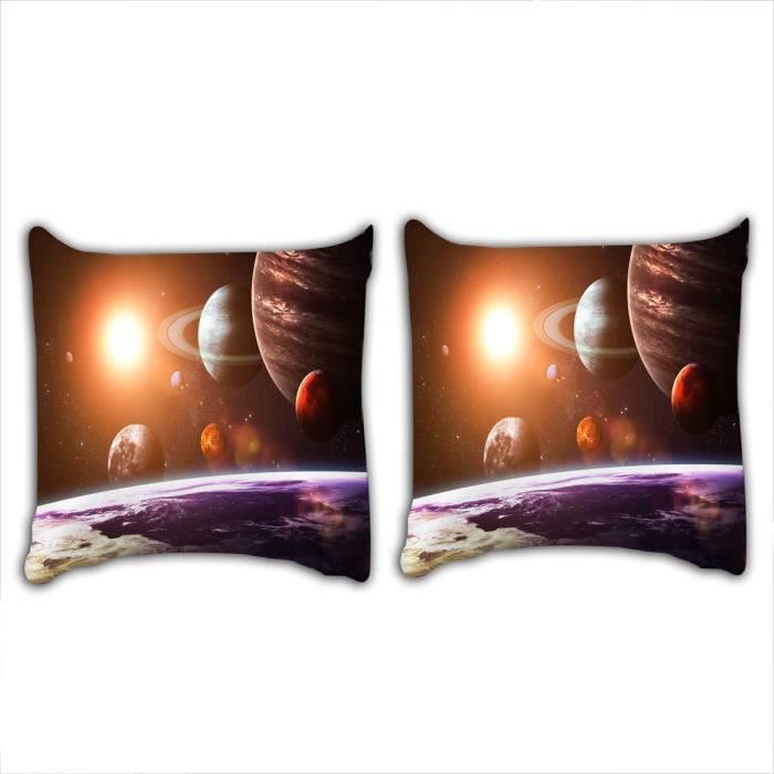Galaxie Planète Bleu Violet Ensemble De Literie Microfibre Parure De Lit 1/2 Personne Fantaisie Ciel étoilé Universe Garçons Filles Housse De Couette Avec Taie D'oreiller (Couleur 7,140 X 200 Cm