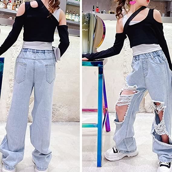 Pantalon a sales trou enfant