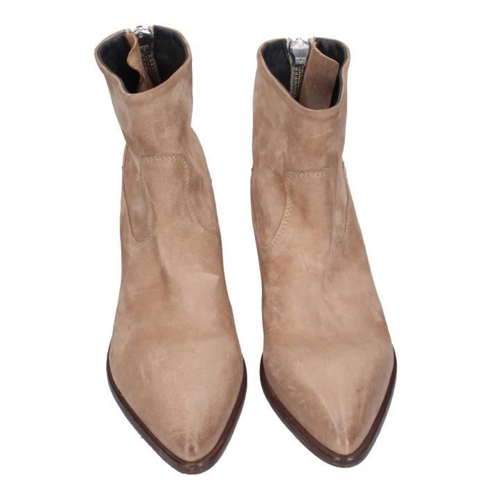 Bottines en hotsell daim beige femme