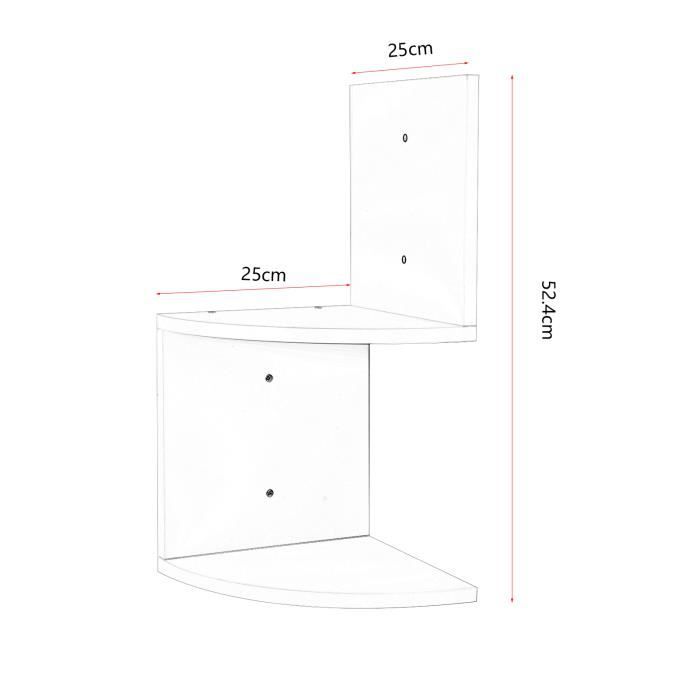 WOLTU Étagère Murale, Étagère Suspendue, Étagère Flottante en MDF, Lot de 4, pour Salon, Cuisine, Chambre, Salle de Bain etc RG9368dgr-4