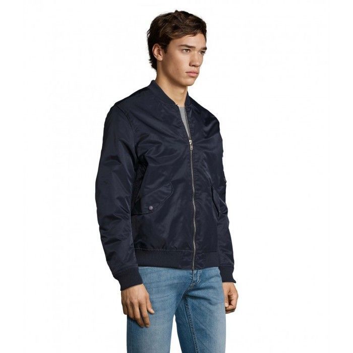 Manteau Bomber Homme Angelo Litrico - Taille L, Couleur Gris-vert, Doublure Polyester, Parfait Pour Automne/hiver