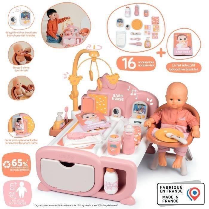 Smoby - Baby Nurse - Chaise Haute - Pour Poupons Et Poupées Jusqu'à 42