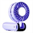 Ventilateur Portable Haute Vitesse Ice Pack, Ventilateur de Réfrigération à Semi-Conducteur, Ventilateur Pliable Portable, Violet