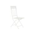 chaise de jardin métal blanc (40 x 48 x 93 cm)-0