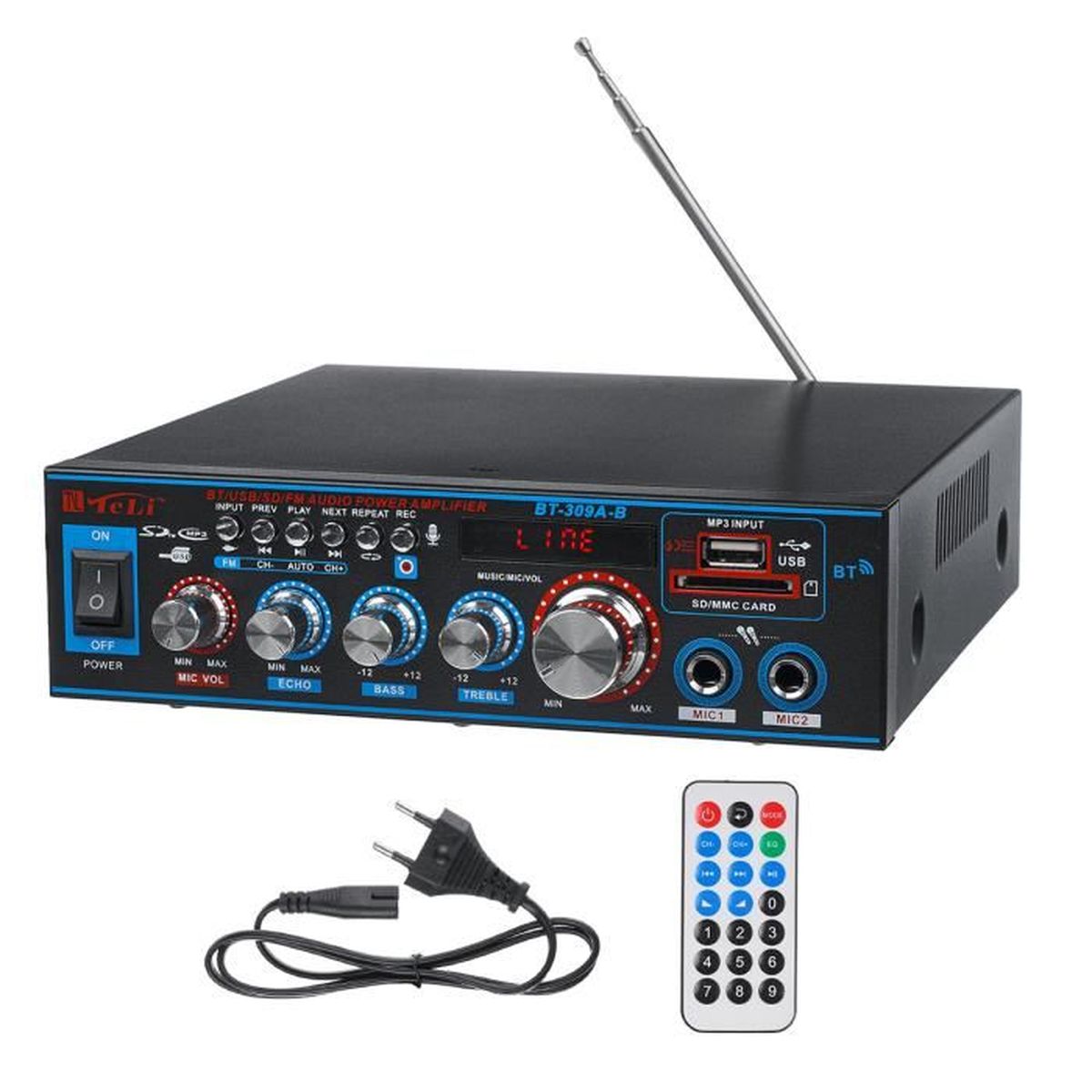Test : amplificateur Kaibrite 600 W bluetooth et FM/AM
