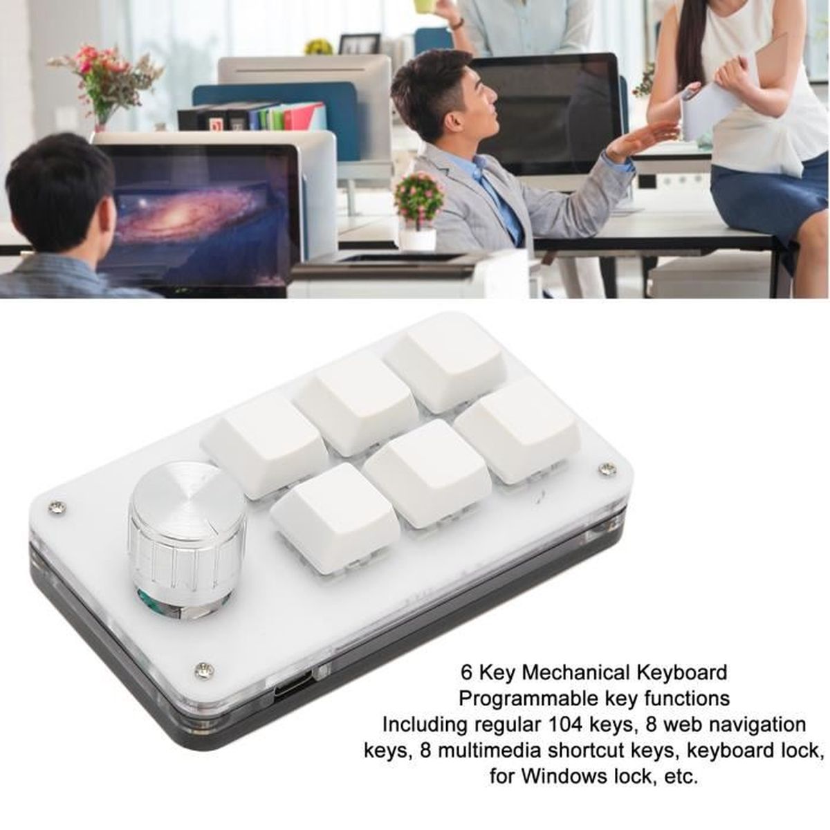 Clavier Mécanique Programmable Avec Joystick - Rétroéclairage RGB, Pavé Numérique | Pour Gaming, Trading, Production Musicale