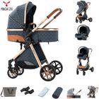 Poussette de luxe voyage 3 en 1 Magic ZC, Poussette combinées cosy, Poussette pliage automatique qualité, sac à maman, Bleu